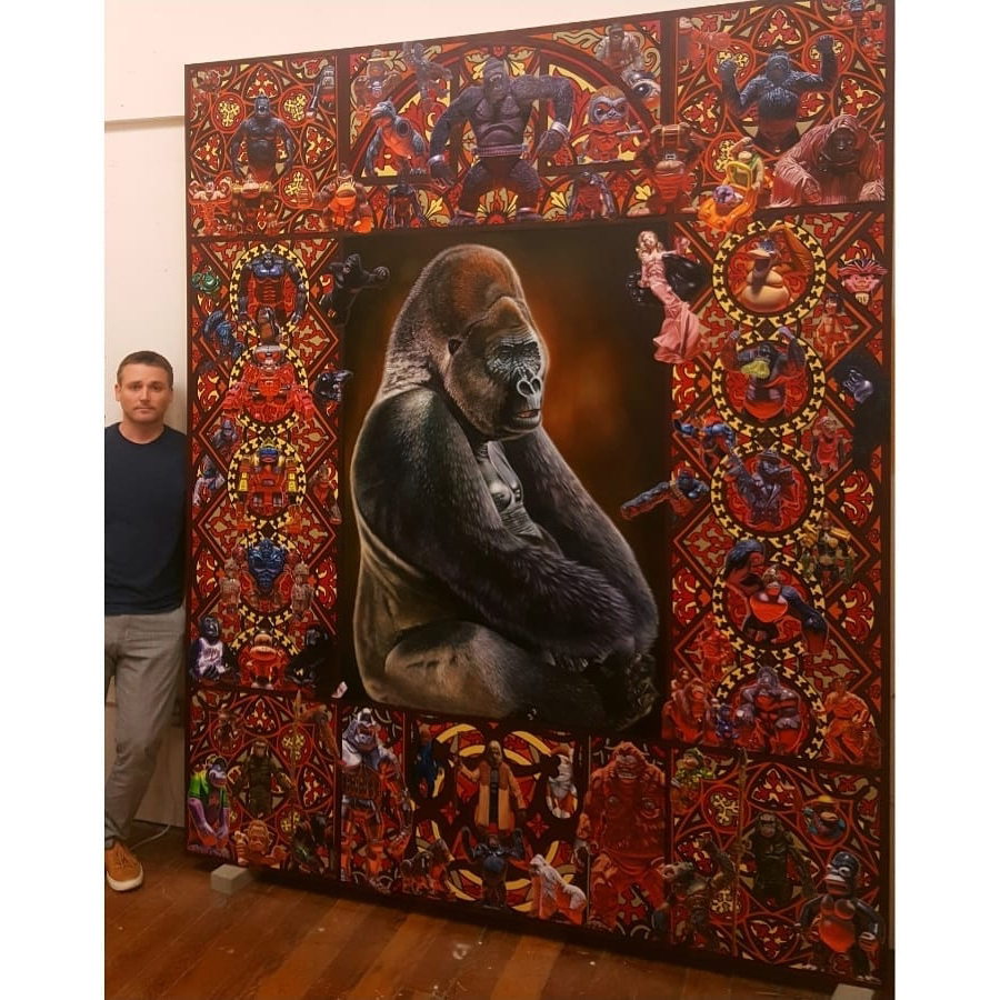 Lifesize Gorilla Painting